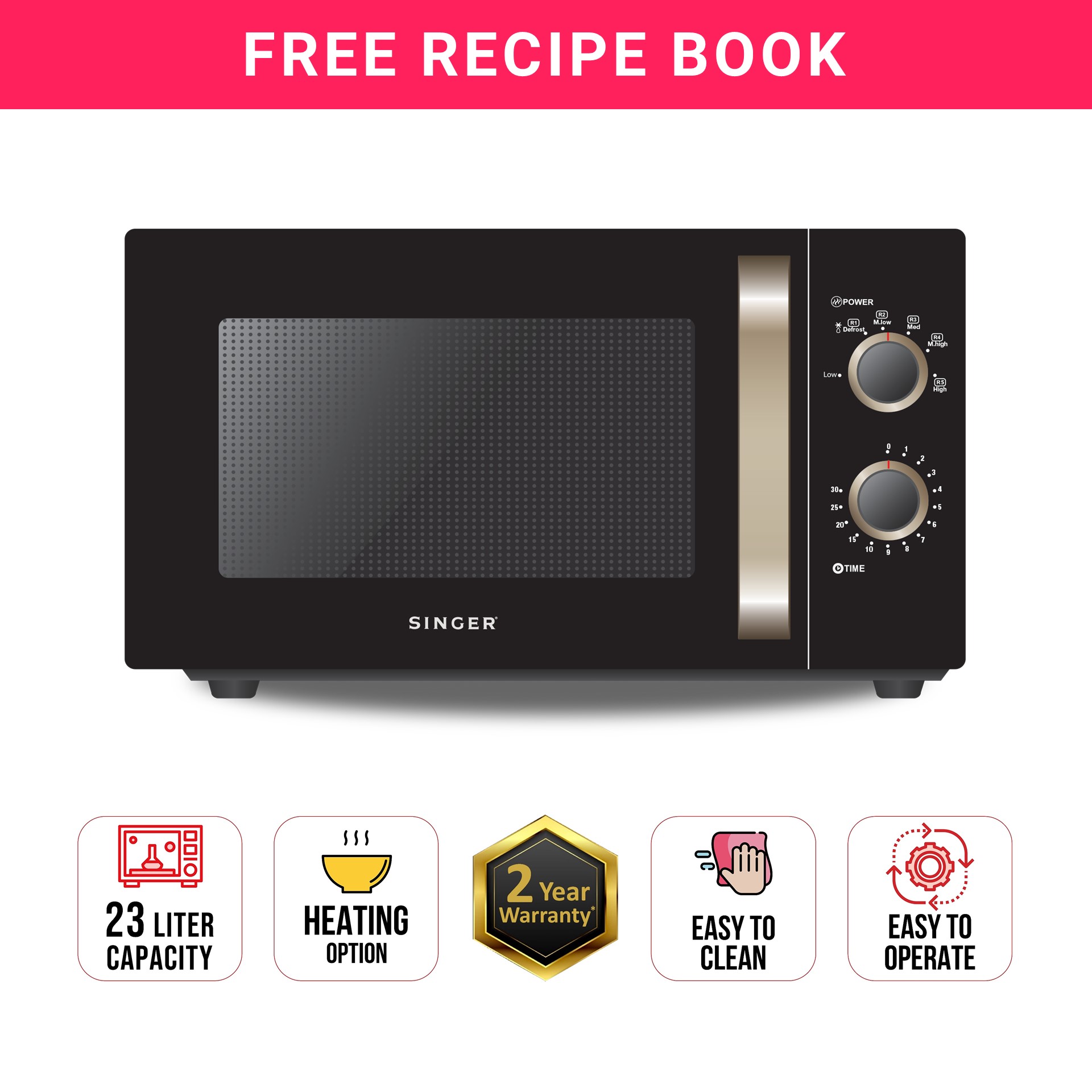 SINGER Microwave Oven 23 Ltr  SMW23GA9